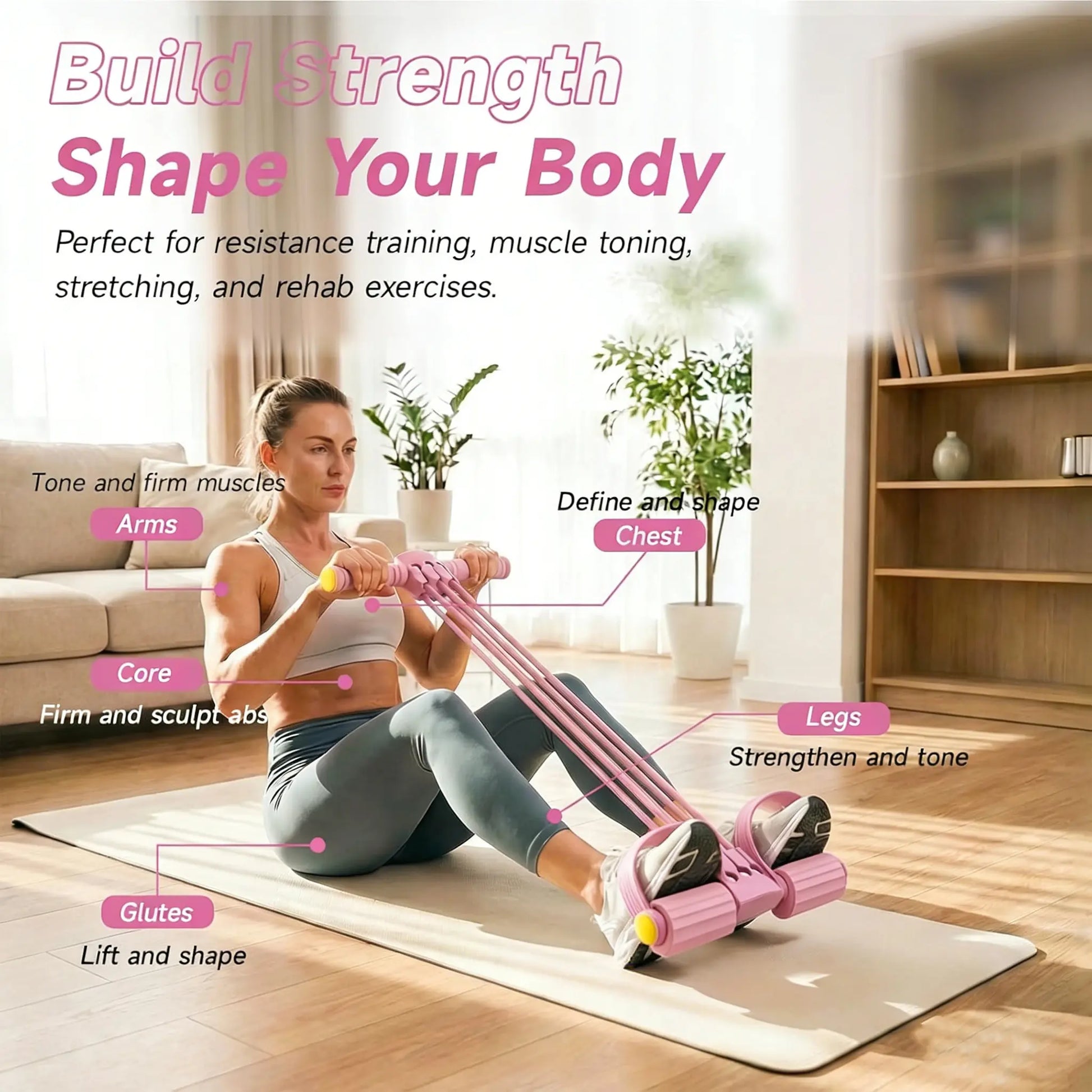 3-In-1 Multifunction Pedal Resistance Band