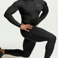 Men'S UPF 50+ Mock Long Sleeve Compression Shirts, Athletic Workout Shirt, Base Layer for Water Sports