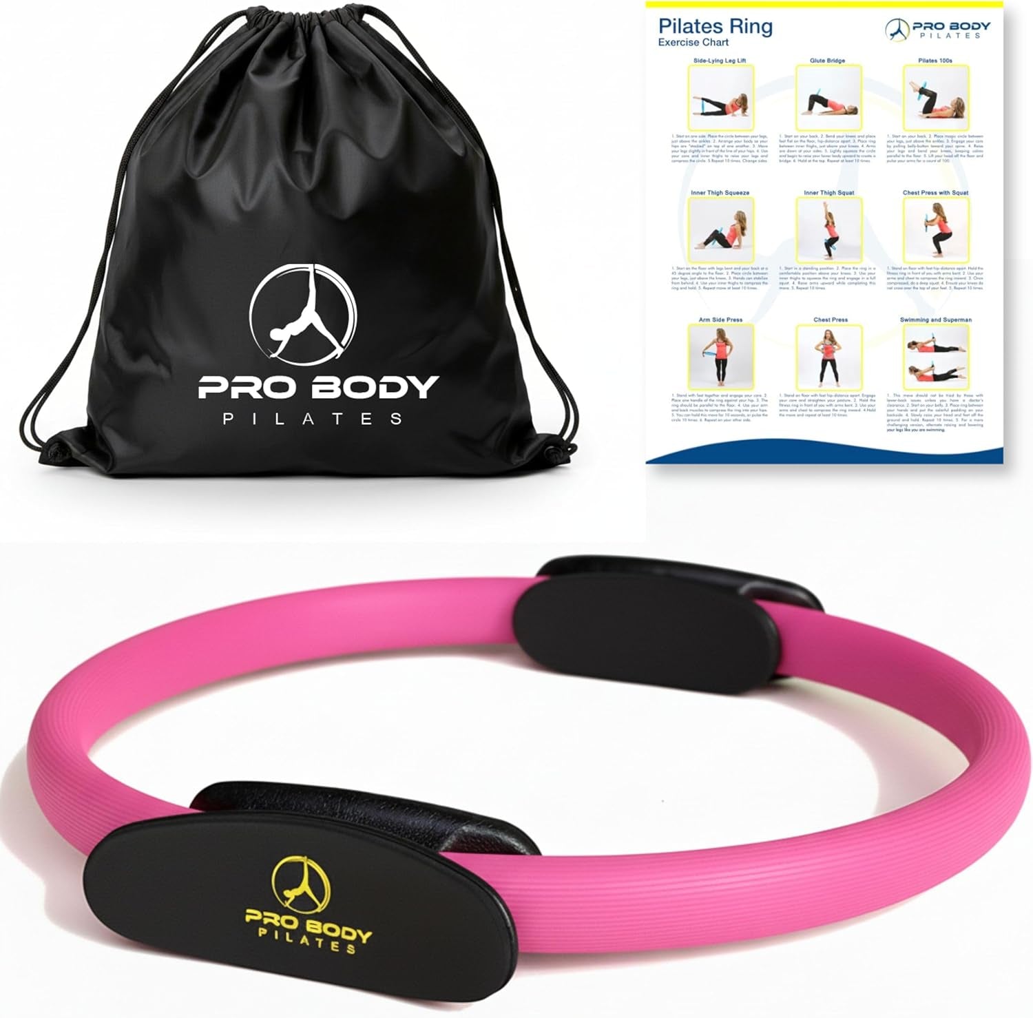 Fitness Circle – 14 Inch Pilates Ring for Focusing on Toning Inner Thighs, Arms, and Core