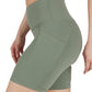 Womens High Waisted Biker Shorts with Side Pockets Workout Shorts 5”, 7”, 9”