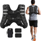 Weighted Vest,6Lb/8Lb/10Lb/12Lb/16Lb/20Lb/25Lb/30Lb Weight Vest with Reflective Stripe, Body Weight Vests for Women, Men, Weight Loss Workout, Strength Training, Running, Walking, Jogging