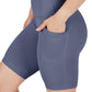 Womens High Waisted Biker Shorts with Side Pockets Workout Shorts 5”, 7”, 9”