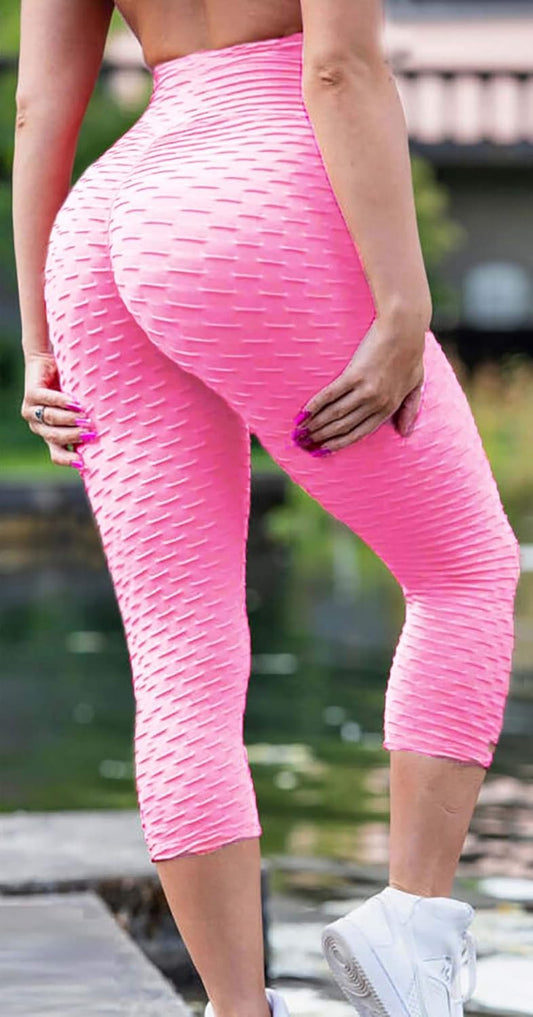 Women High Waisted Workout Yoga Pants Butt Lifting Scrunch Booty Leggings Tummy Control anti Cellulite Textured Tights