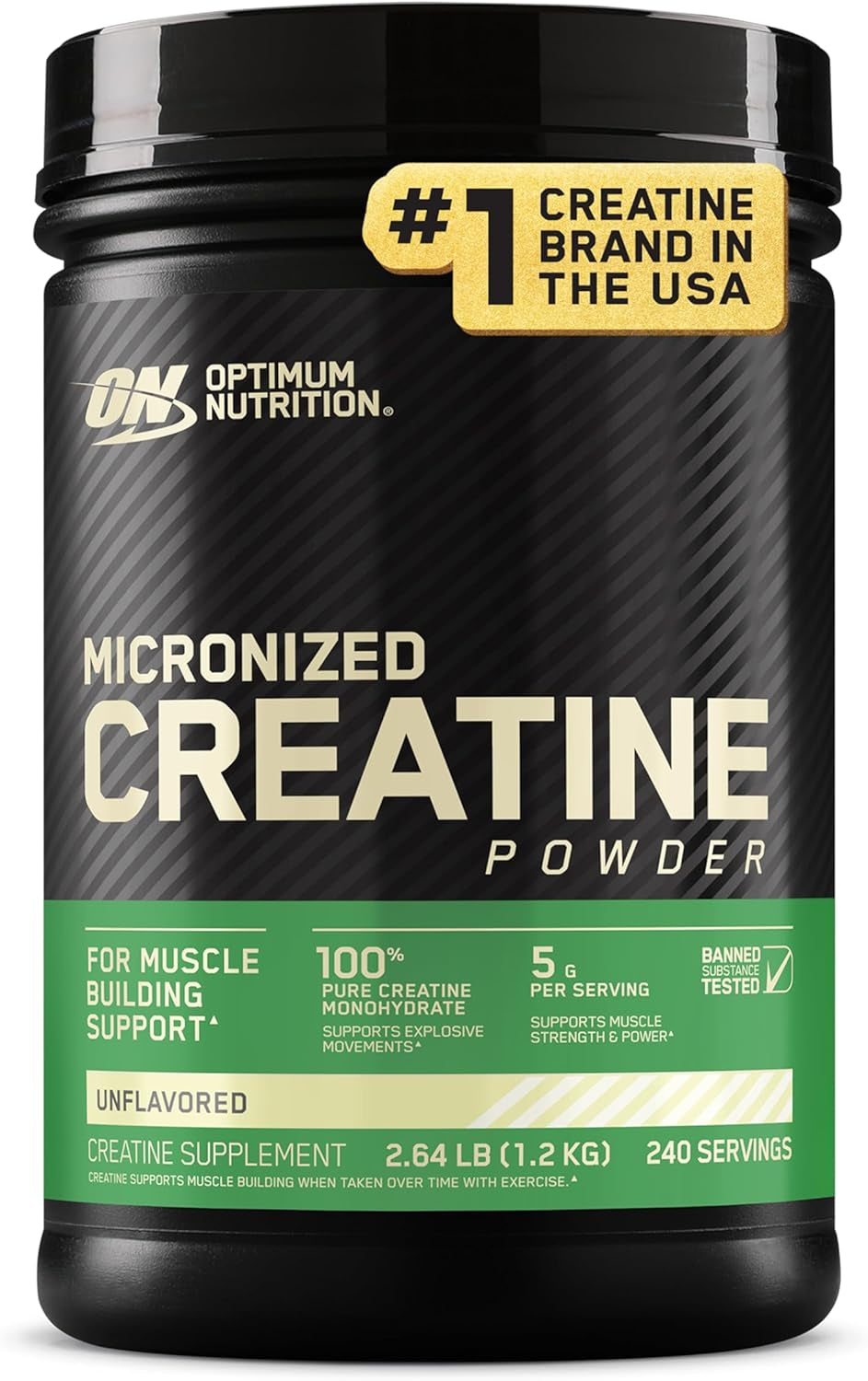 Micronized Creatine Monohydrate Powder, Unflavored, 60 Servings, 300 Grams (Packaging May Vary)