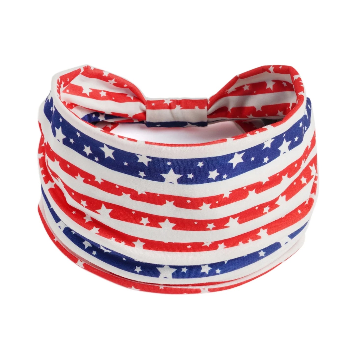 5 Pack USA Patriotic Hair Accessories for Women and Girls Non Slip Elastic American Flag Headband Hairband Red White and Blue Bandana Stars Headband