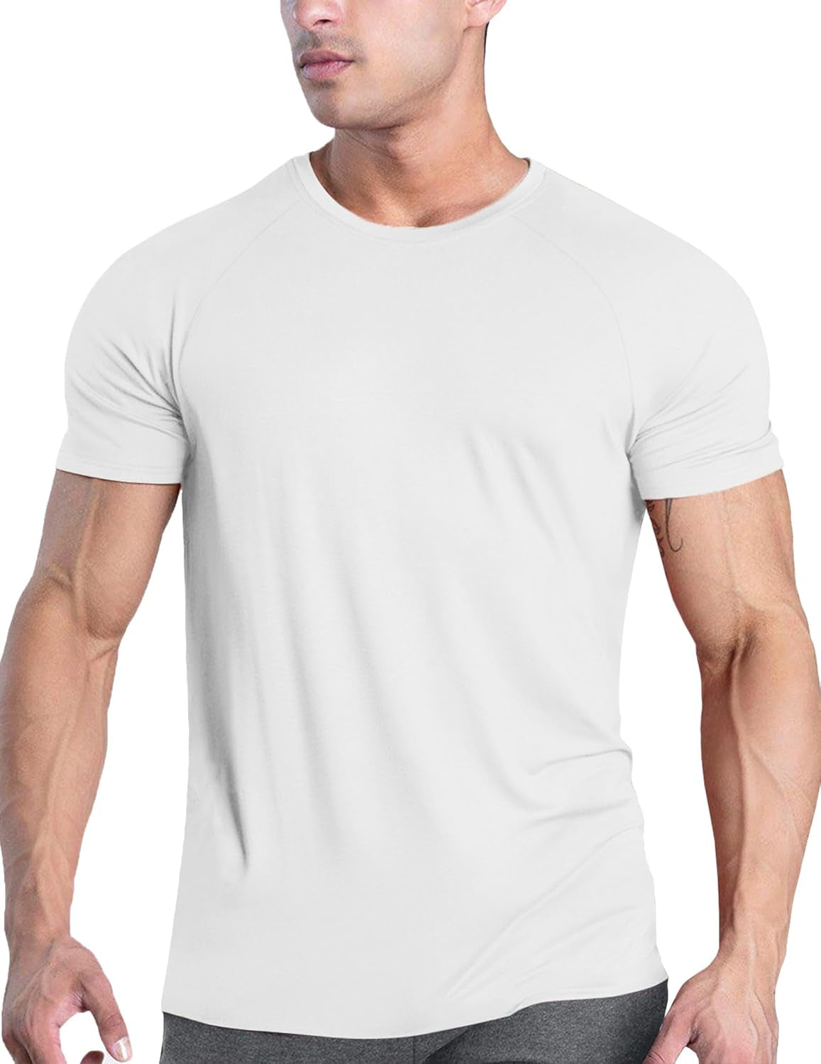 Men'S 3 Pack Workout T Shirts Short Sleeve Gym Bodybuilding Muscle Shirt Base Layer Fitness Tee Tops