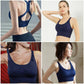 Racerback Sports Bras for Women 2 Pack Yoga Bras High Impact Support for Fitness Workout Bras with Removable Pads-M