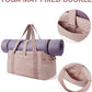 Large Gym Bag with Yoga Mat Buckle, Weekender Overnight Bag for Women, Travel Duffle Bag for Travel Essentials, Carry on Tote Bag Hospital Bag for Labor and Delivery