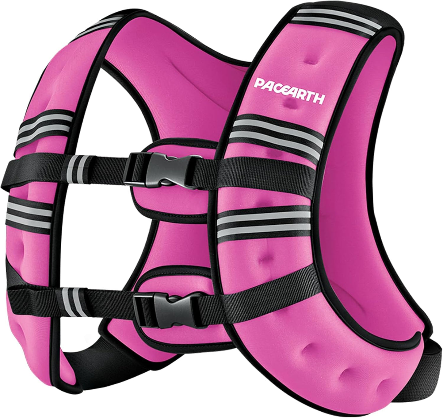 Weighted Vest,6Lb/8Lb/10Lb/12Lb/16Lb/20Lb/25Lb/30Lb Weight Vest with Reflective Stripe, Body Weight Vests for Women, Men, Weight Loss Workout, Strength Training, Running, Walking, Jogging
