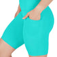 Womens High Waisted Biker Shorts with Side Pockets Workout Shorts 5”, 7”, 9”