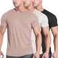 Men'S 3 Pack Workout T Shirts Short Sleeve Gym Bodybuilding Muscle Shirt Base Layer Fitness Tee Tops