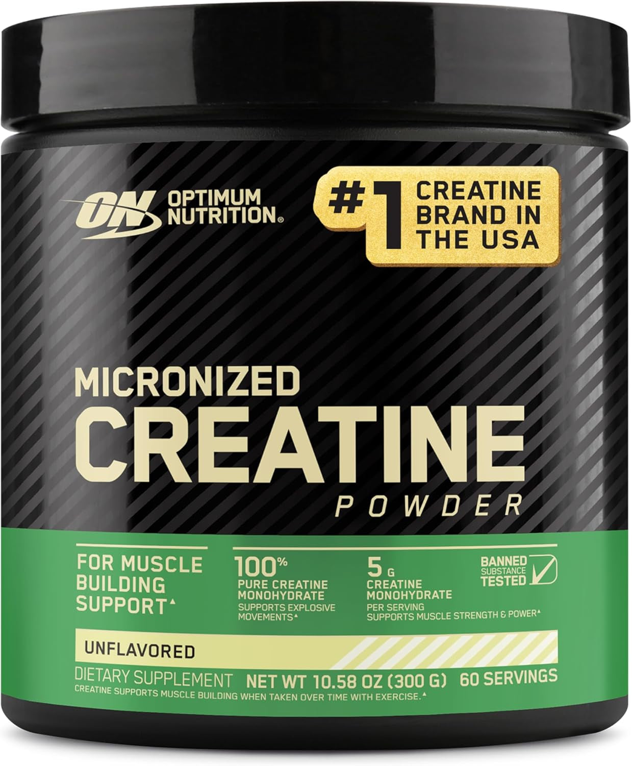 Micronized Creatine Monohydrate Powder, Unflavored, 60 Servings, 300 Grams (Packaging May Vary)