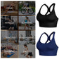 Racerback Sports Bras for Women 2 Pack Yoga Bras High Impact Support for Fitness Workout Bras with Removable Pads-M