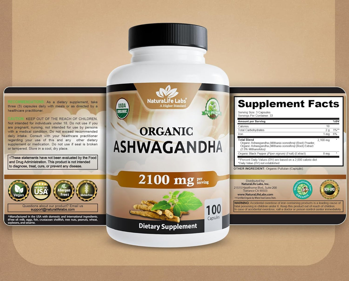 Organic Ashwagandha Capsules
