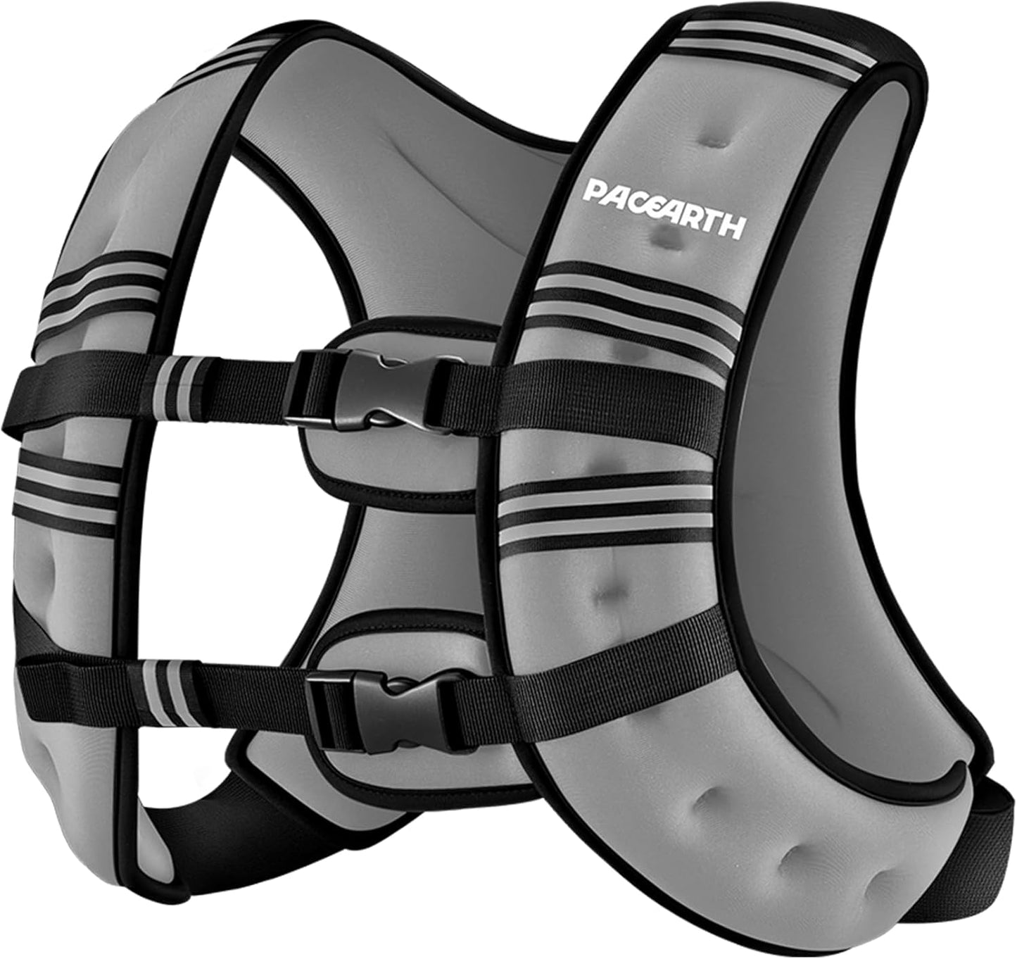 Weighted Vest,6Lb/8Lb/10Lb/12Lb/16Lb/20Lb/25Lb/30Lb Weight Vest with Reflective Stripe, Body Weight Vests for Women, Men, Weight Loss Workout, Strength Training, Running, Walking, Jogging