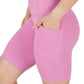 Womens High Waisted Biker Shorts with Side Pockets Workout Shorts 5”, 7”, 9”